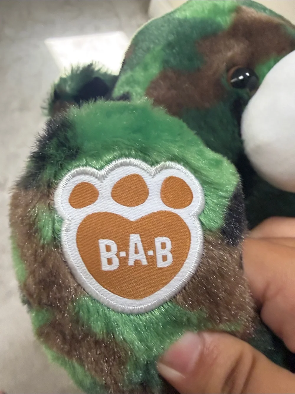 Build a Bear Plush Green Camo Bear in Starry Dress - Kids Toy
